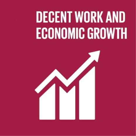 Icon representing Decent Work and Economic Growth